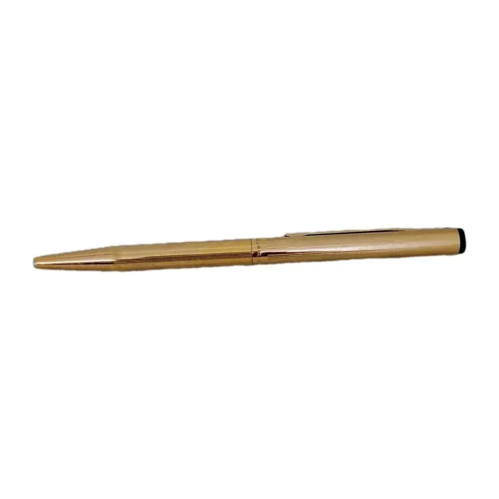 Vintage Sheaffer Gridded Gold Electroplated Ballpoint Twist Pen USA Made Office